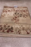 Area Rug Leaf Design 6'9" X 4'9"