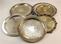 Lot #2173 - (10) round Silver plated serving