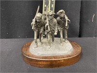Weary Patriots Pewter Sculpture - Signed