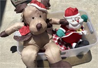 Nylon Plush Santa & Reindeer