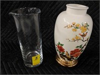 Glass Pitcher and Floral Vase