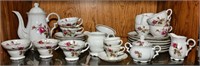 Vintage rosebud tea set