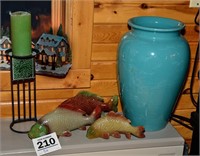 Really lovely grouping of a ceramic fish trio,