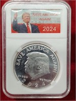 Save America Trump Coin in Slab