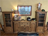 3PC CABINET LOT CURIOS AND CABINETS