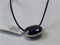 14K Gold Sapphire (10.00ct) Necklace