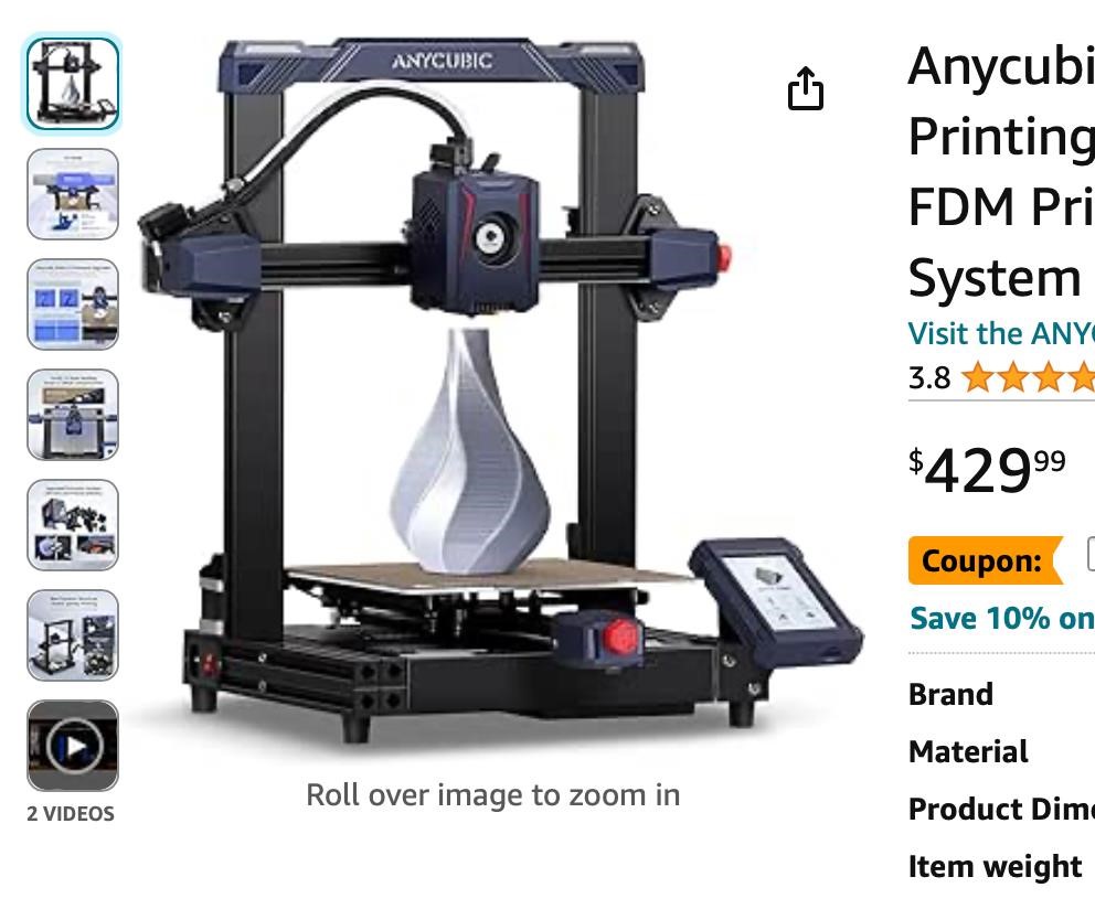 Anycubic Kobra 2 3D Printer, 6X Faster 300mm/s