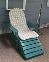 Adirondack style chair w/stool