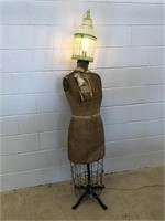 Dress Form Converted to Floor Lamp