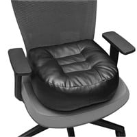 Leather Seat Cushion Extra-Thick Booster -