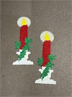 Set of 2 Noel Candle Popcorn Decorations