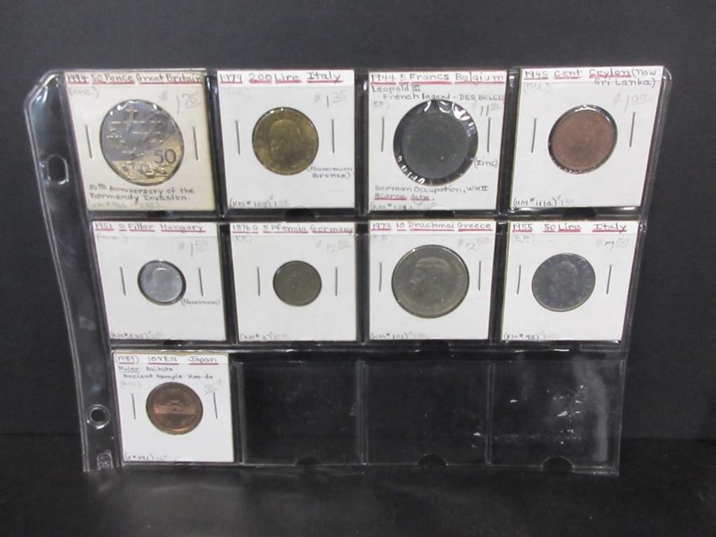 NICE SELECTION OF FORGEIN COINS