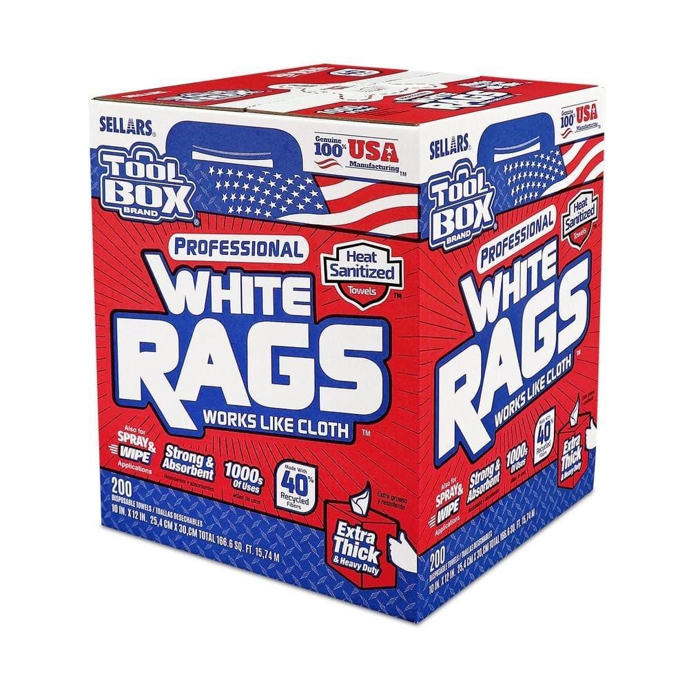 $12  White Rags (200-Count) (Box)