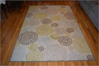 5.2'x7.6' Surya Basillica pattern rug; as is