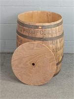 Vintage Wood Shipping Barrel For Chain