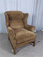 Gabberts Brown Velvet Wingback Chair