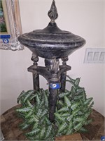 DECORATIVE URN AND PLANT