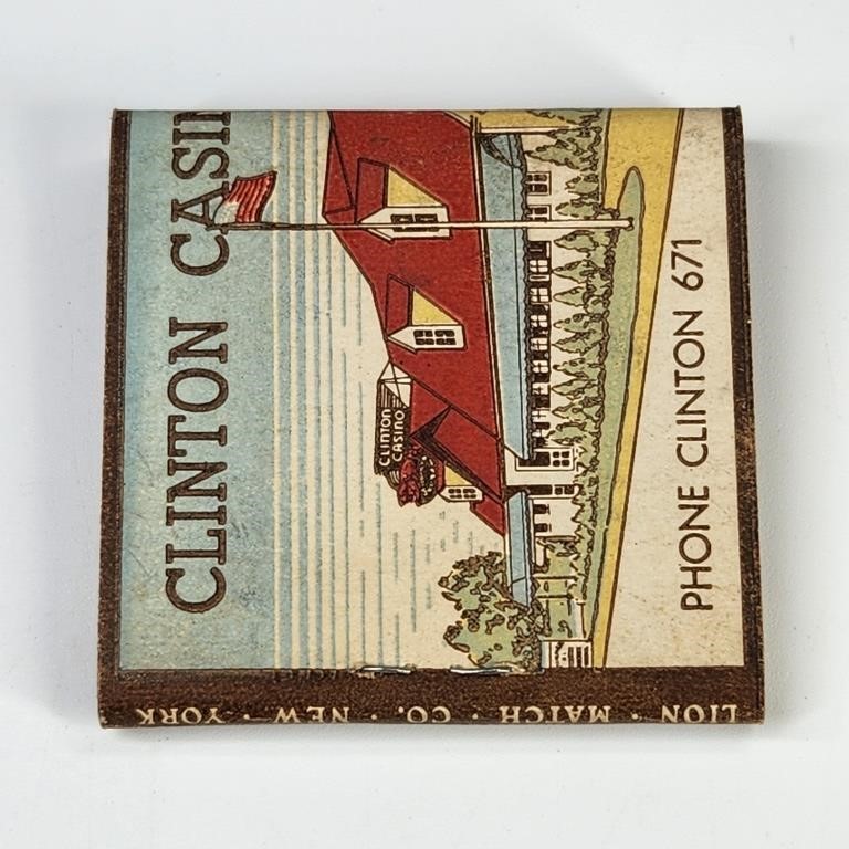 CLINTON CASINO RESTAURANT FEATURE MATCHBOOK