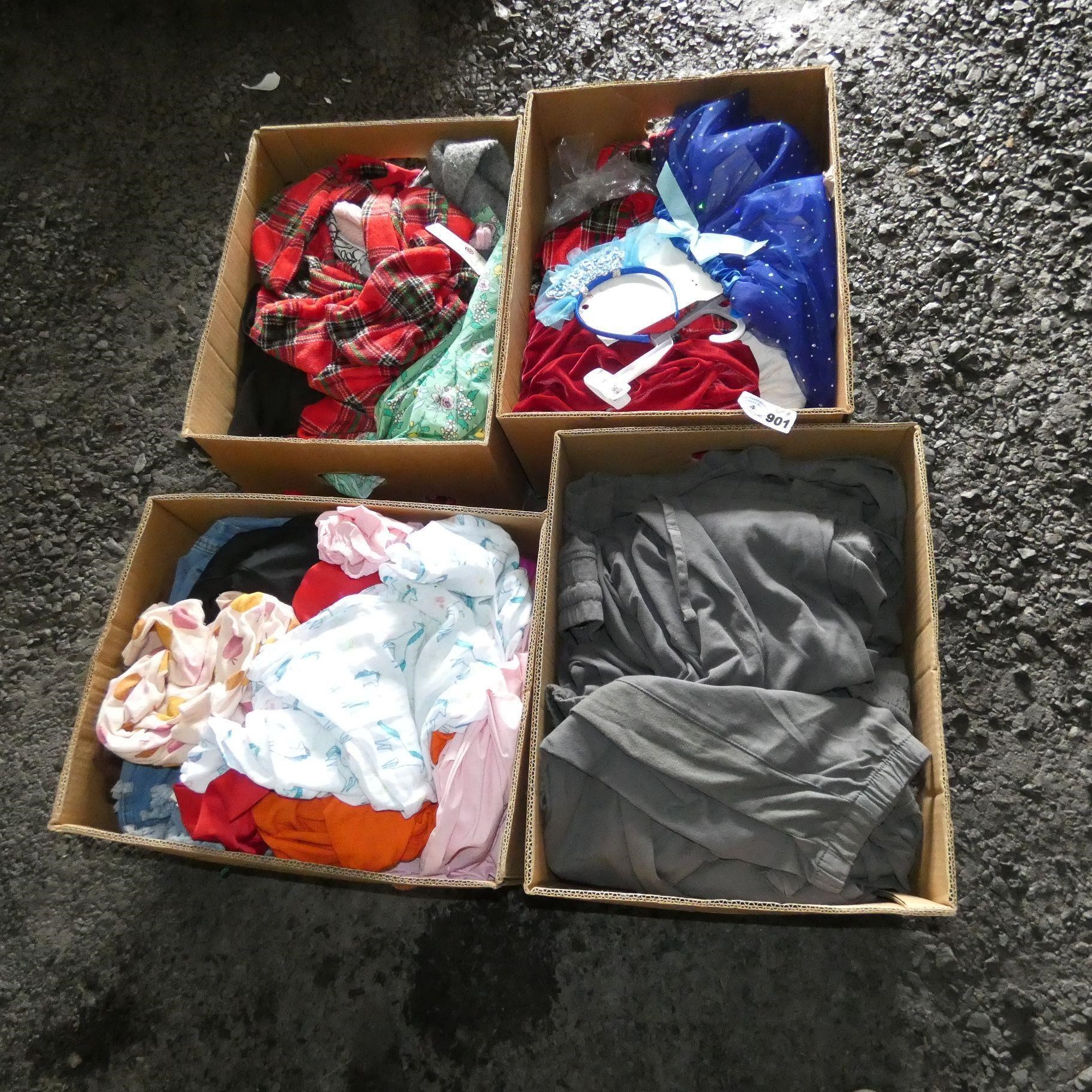 (4) Boxes of Assorted Clothes