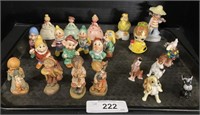 Disney Dwarfs, Lady & Tramp, Wood Figurines.