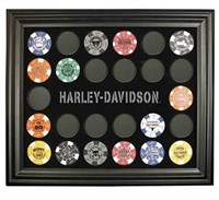 New Harley-Davidson Poker Chip Collectors Frame