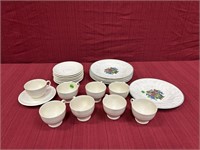 Edgewood:  Edme by Wedgewood, 8 cups and saucers