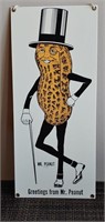 Wow!  Andy Rooney Porcelain "Mr. Peanut" sign, 7"