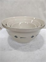 Set of 3 longaberger nesting bowls