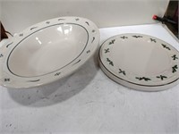 Longaberger serving dish and hot plate