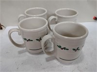 Set of 4  longaberger coffee mugs