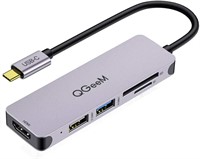 Sealed USB C Hub HDMI Adapter, QGeeM 5 in 1 USB