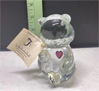 Fenton Art Glass Birthday Bear - 3 1/2 Inches Tall