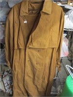Long Leather Coat Size M