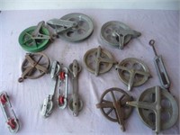 Clothesline pulleys and spacers