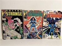 3- vintage Marvel Dr Strange comics clean