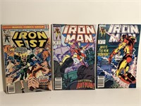 3- vintage Marvel Iron Man Ant Man Iron Fist