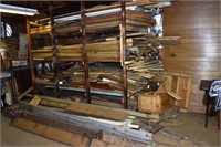 Large inventory of scrap lumber, sheathing and kin