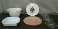 Box-9" Bowl, 9"×9" Baking Pan, Holiday Plate, No