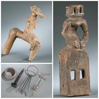 6 West African objects. 20th century.