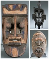 3 West African masks. 20th century.