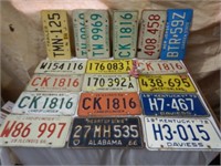 18 License Plates Mixed States