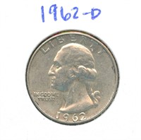 1962-D Washington Silver Quarter