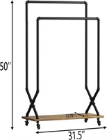 Orsenigo Double Rods Clothing Rack For Hanging