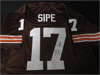 Brian Sipe signed football jersey COA