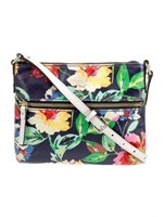 Kate Spade Floral Gold-tone Blue Crossbody Bag