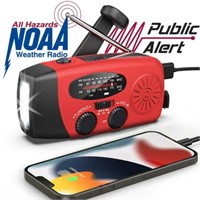 Doosl NOAA Weather Radio  AM FM WB Hand Crank Emer