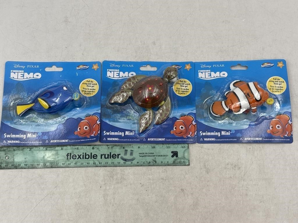 NEW Lot of 3- Disney Funding Nemo Swimming Mini