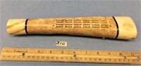 Approx. 10 3/4" long fossilized narwhal tusk made