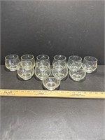 Lot of 11 brandy glasses