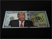 Donald Trump signed Play Money Trump Note w/coa